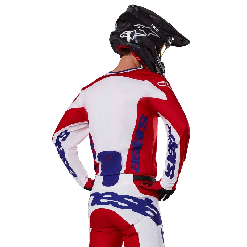 Motokrosový dres Alpinestars Racer Veil červeno-bílý
