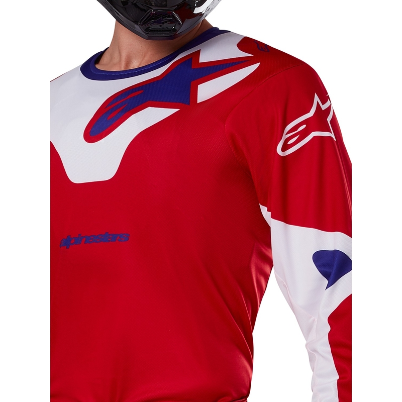 Motokrosový dres Alpinestars Racer Veil červeno-bílý