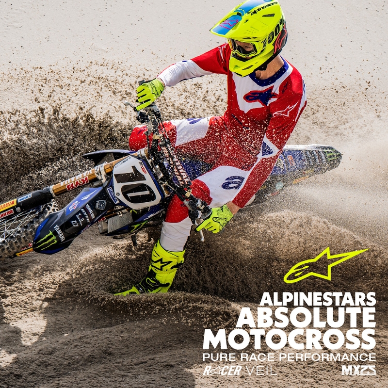 Motokrosový dres Alpinestars Racer Veil červeno-bílý