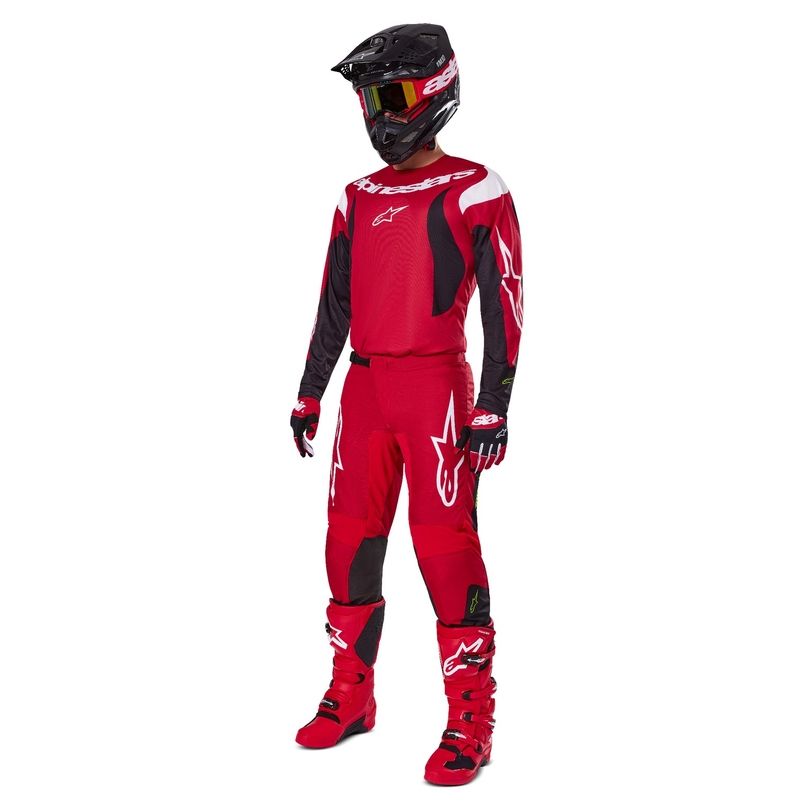 Motokrosový dres Alpinestars Fluid Haul červeno-černý