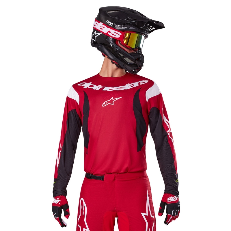 Motokrosový dres Alpinestars Fluid Haul červeno-černý