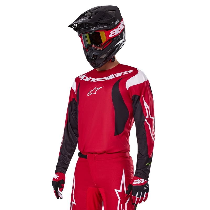 Motokrosový dres Alpinestars Fluid Haul červeno-černý