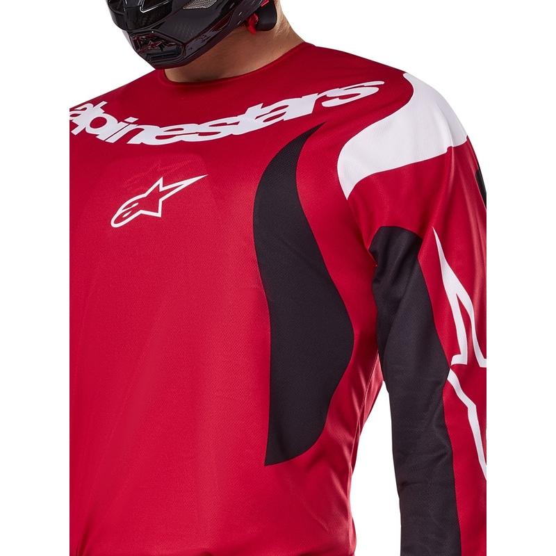 Motokrosový dres Alpinestars Fluid Haul červeno-černý