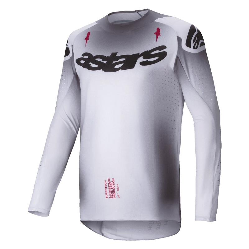 Motokrosový dres Alpinestars Supertech Maker stříbrno-černý