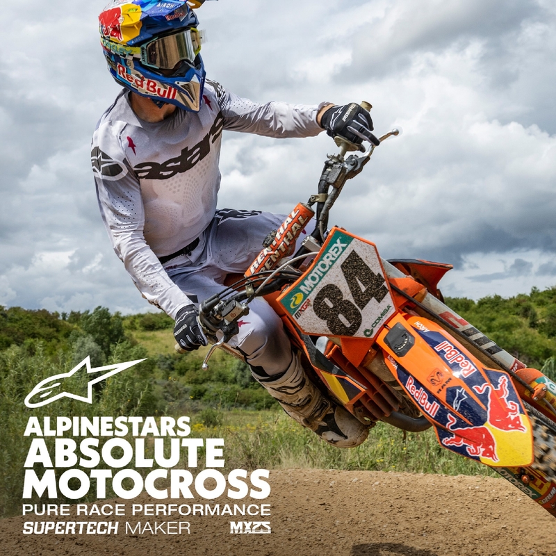 Motokrosový dres Alpinestars Supertech Maker stříbrno-černý