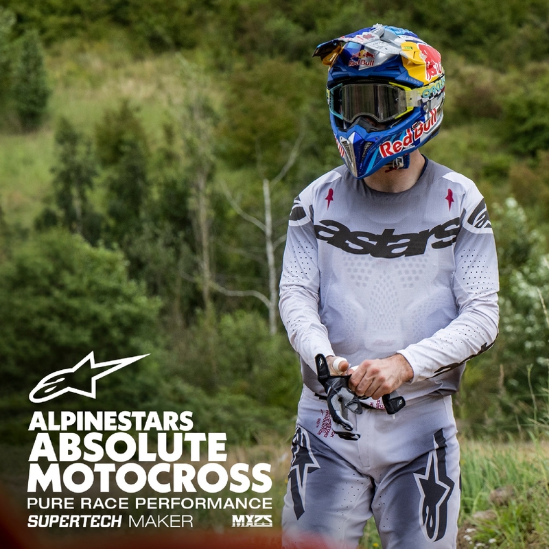 Motokrosový dres Alpinestars Supertech Maker stříbrno-černý