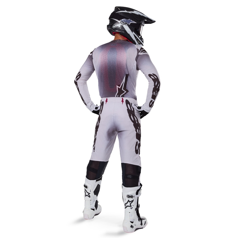 Motokrosový dres Alpinestars Supertech Maker stříbrno-černý