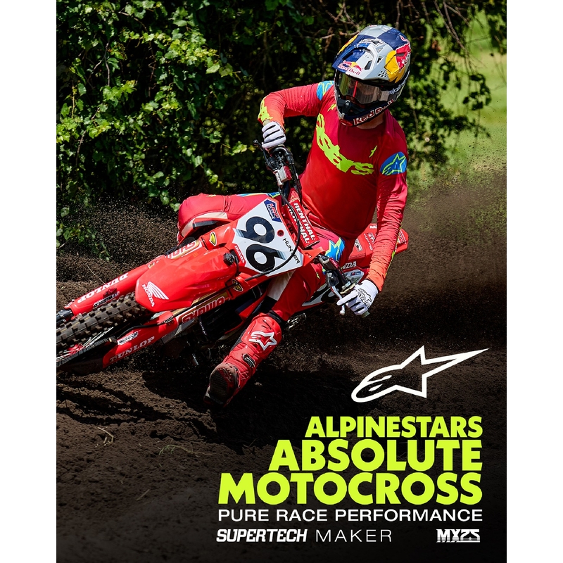 Motokrosový dres Alpinestars Supertech Maker červeno-fluo žlutý