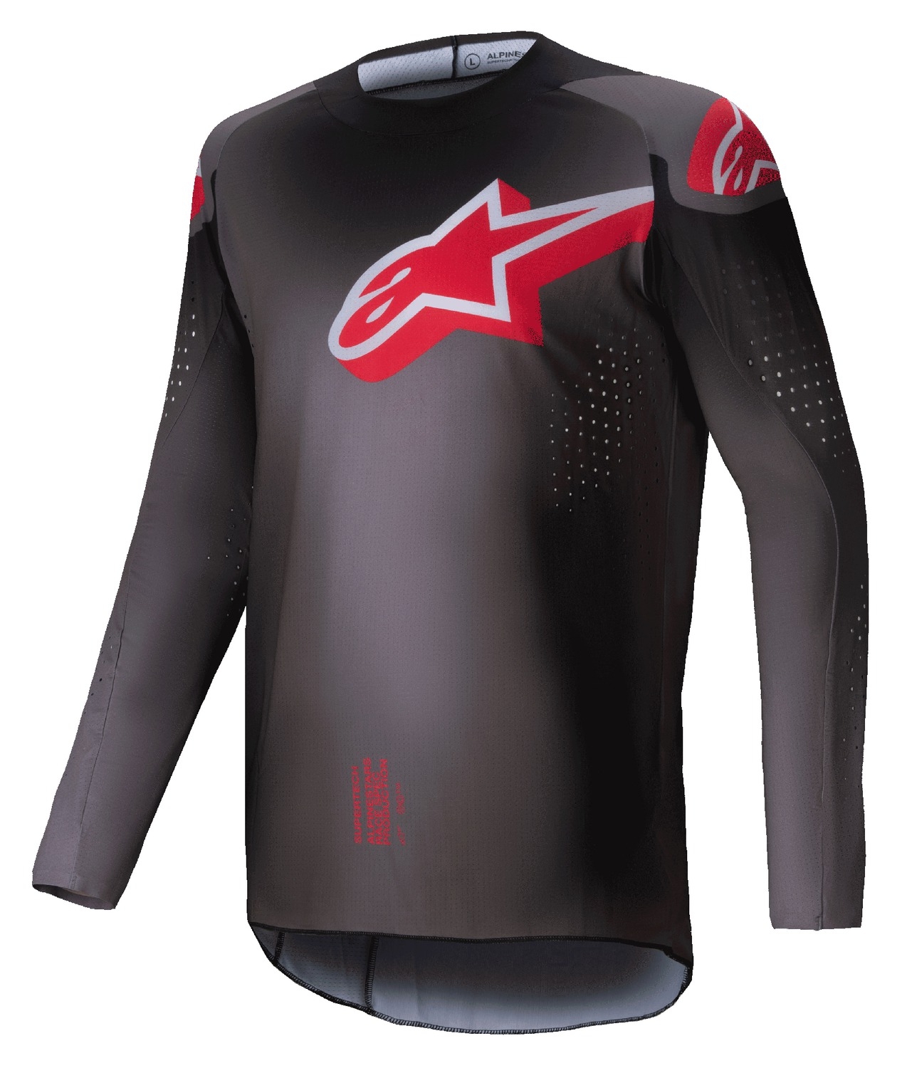 Motokrosový dres Alpinestars Supertech Lipan kouřovo-červený Velikost: S