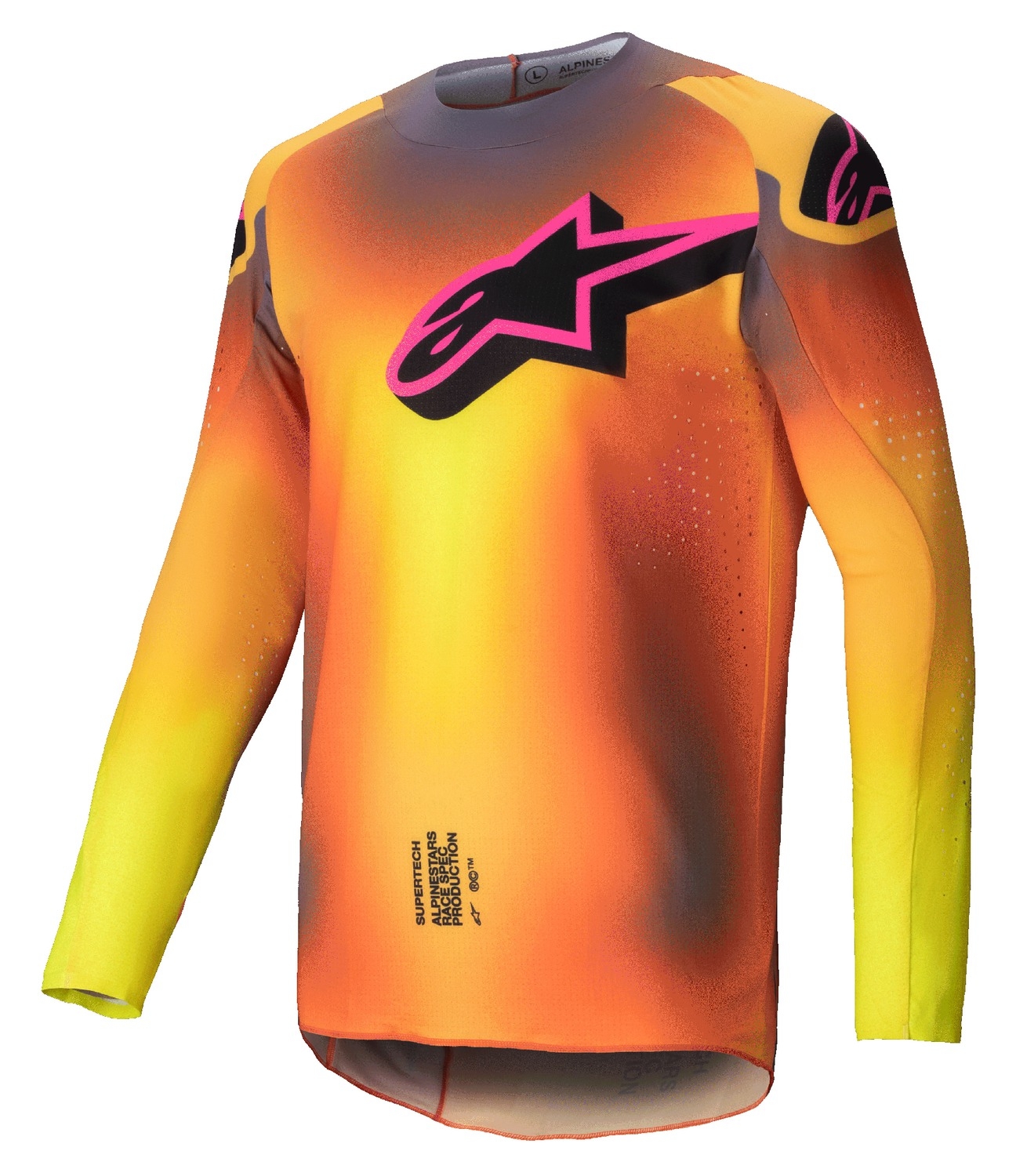 Motokrosový dres Alpinestars Supertech Lipan žluto-růžový Velikost: M