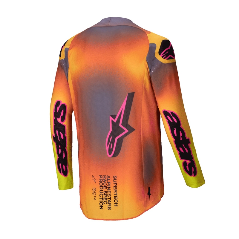 Motokrosový dres Alpinestars Supertech Lipan žluto-růžový