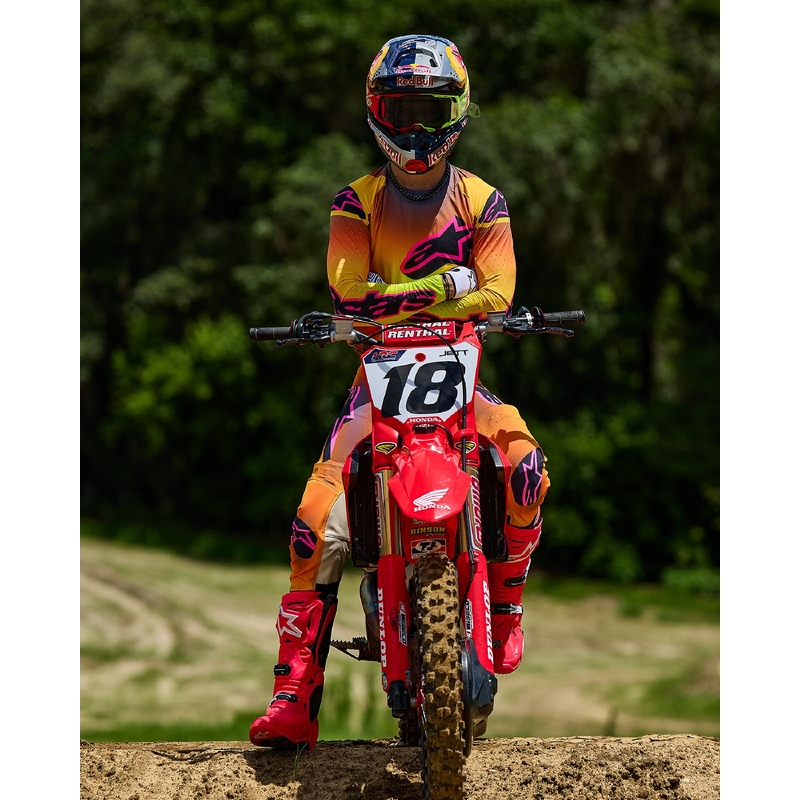 Motokrosový dres Alpinestars Supertech Lipan žluto-růžový