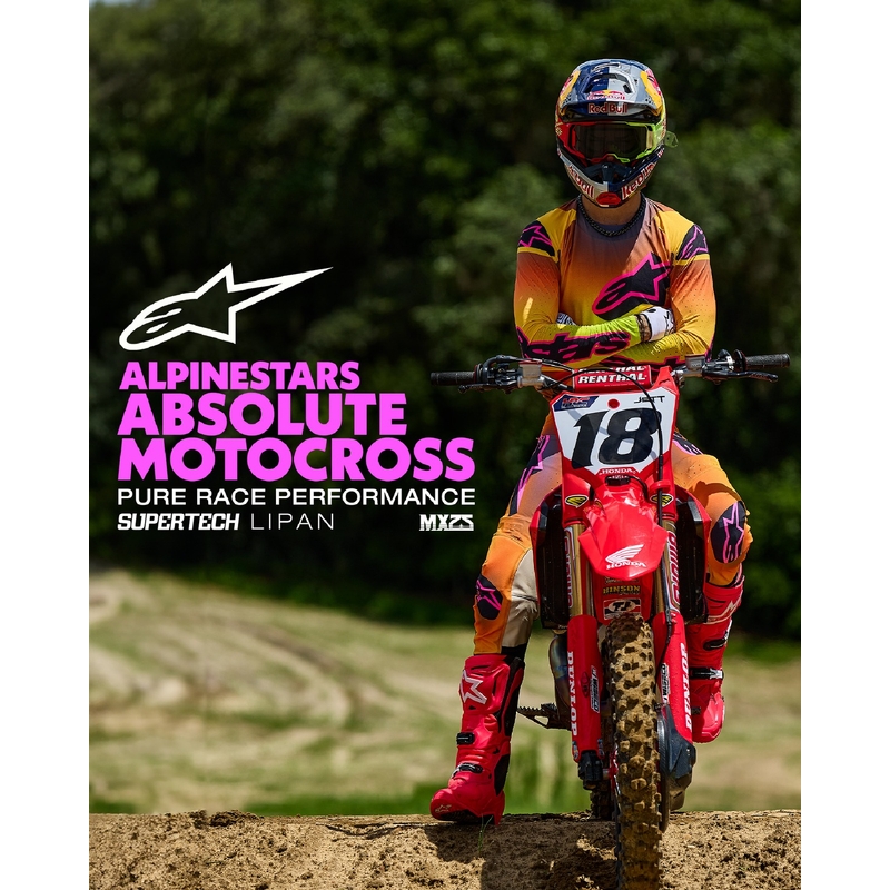Motokrosový dres Alpinestars Supertech Lipan žluto-růžový
