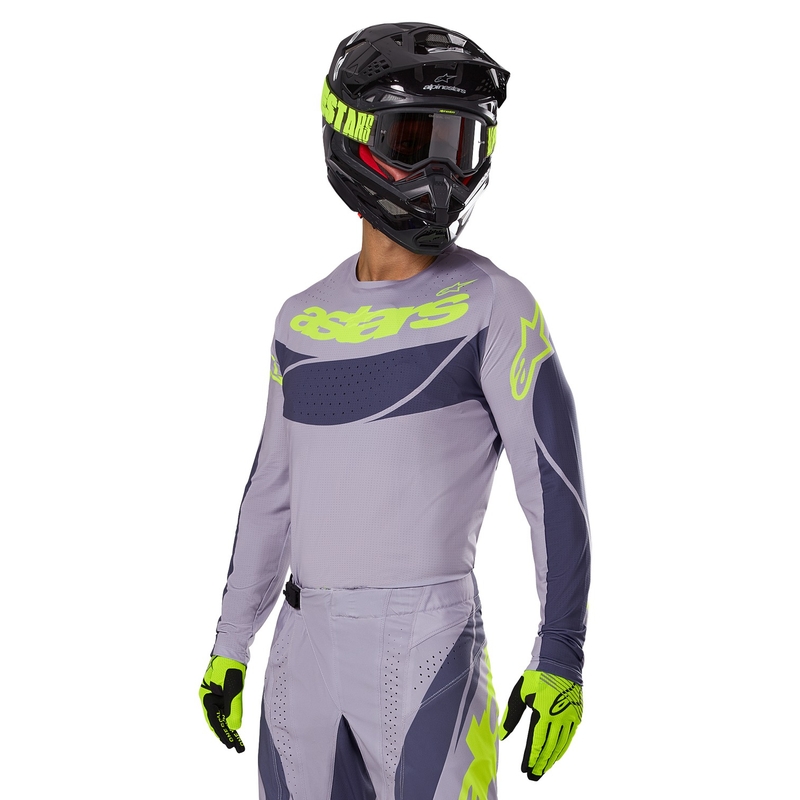 Motokrosový dres Alpinestars Techstar Dreem šedo-tmavě šedý