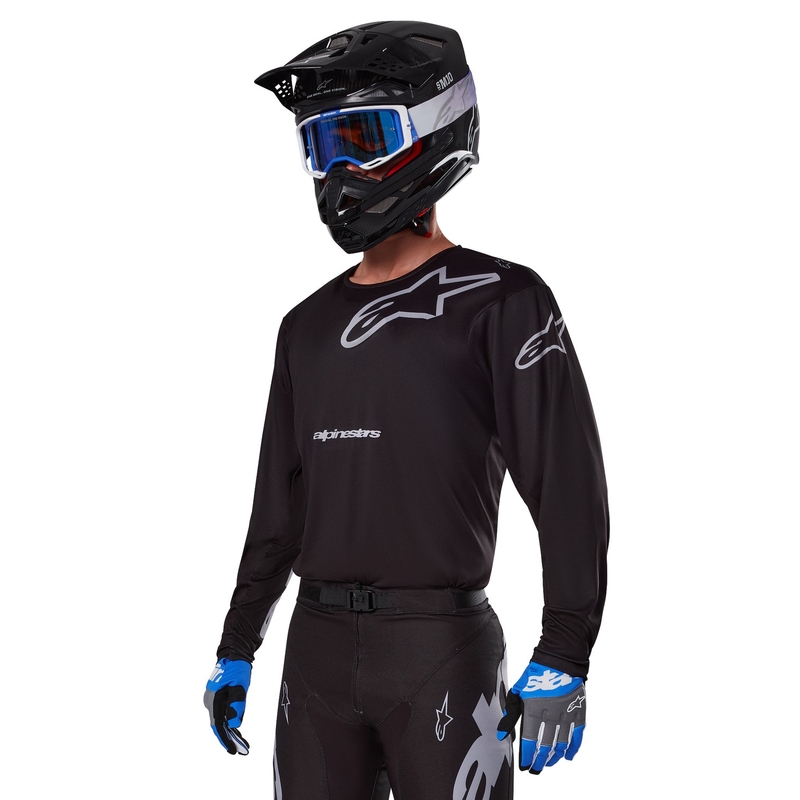 Motokrosový dres Alpinestars Racer Graphite černo-šedý