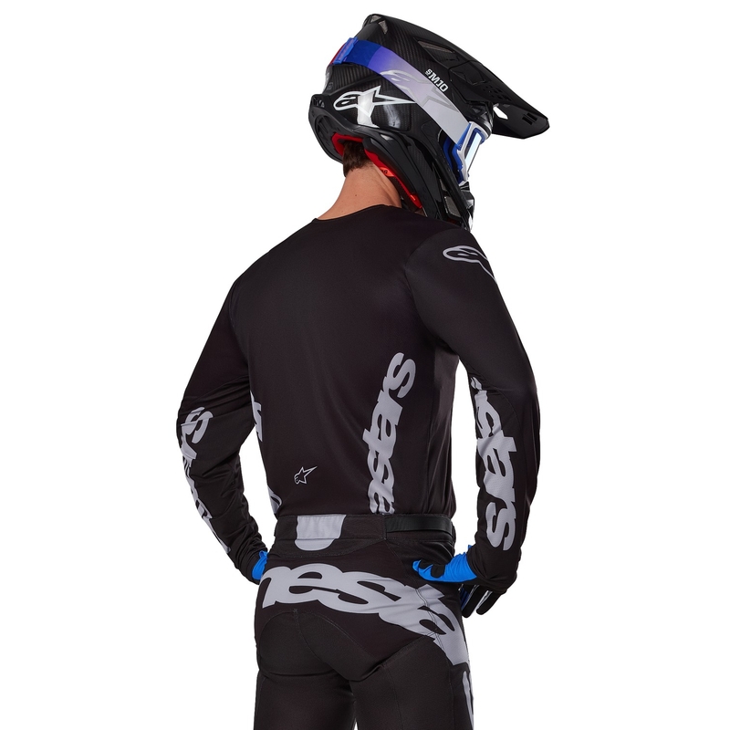 Motokrosový dres Alpinestars Racer Graphite černo-šedý