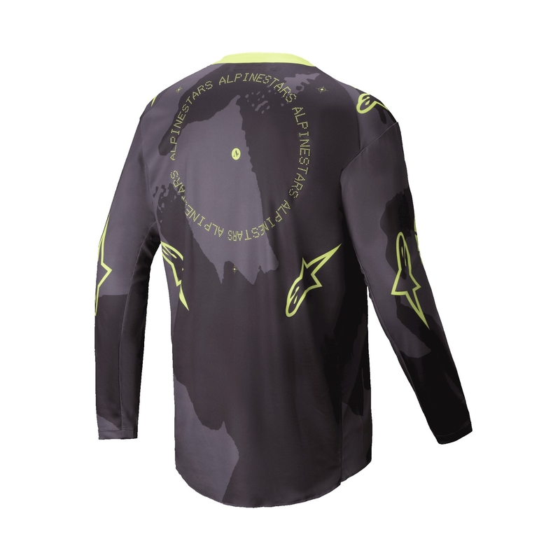 Motokrosový dres Alpinestars Racer Hollow tmavá camo-fluo žlutý
