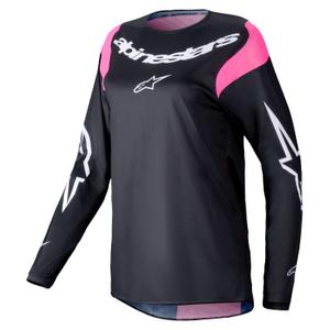 Dámský motokrosový dres Alpinestars Stella Fluid Haul černo-fluo růžový