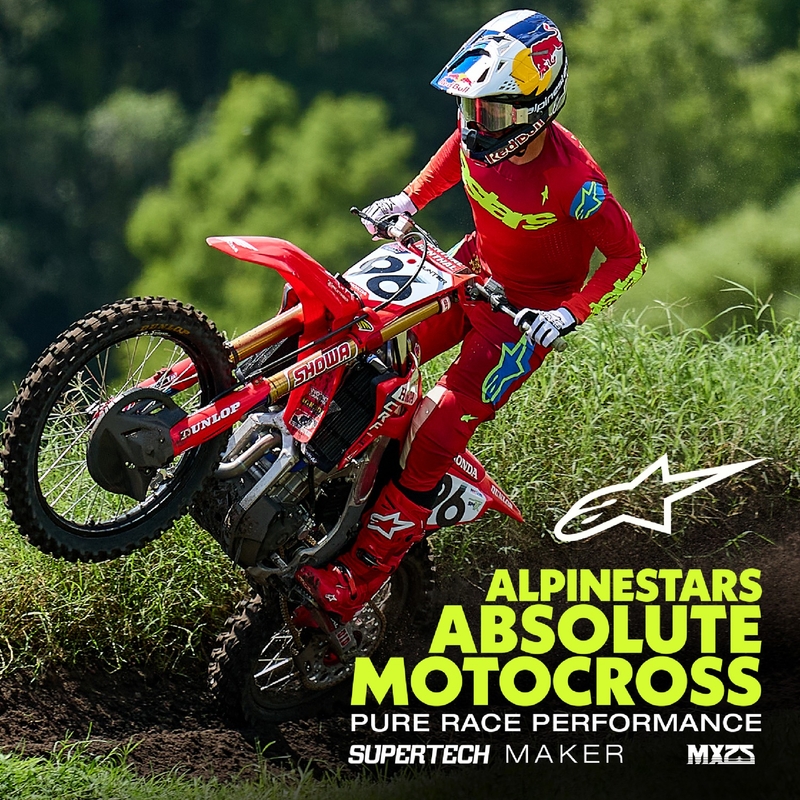 Motokrosové kalhoty Alpinestars Supertech Maker červeno-fluo žluté