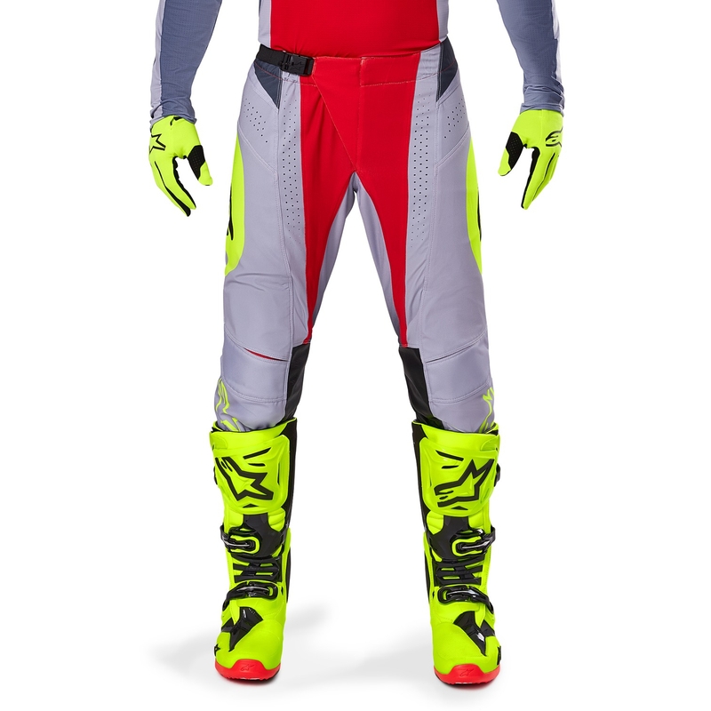 Motokrosové kalhoty Alpinestars Techstar Melt červeno-šedé