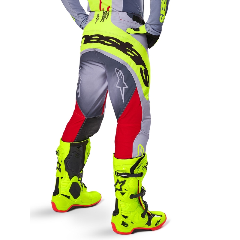 Motokrosové kalhoty Alpinestars Techstar Melt červeno-šedé