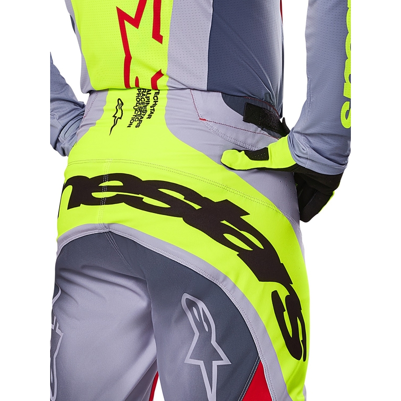 Motokrosové kalhoty Alpinestars Techstar Melt červeno-šedé