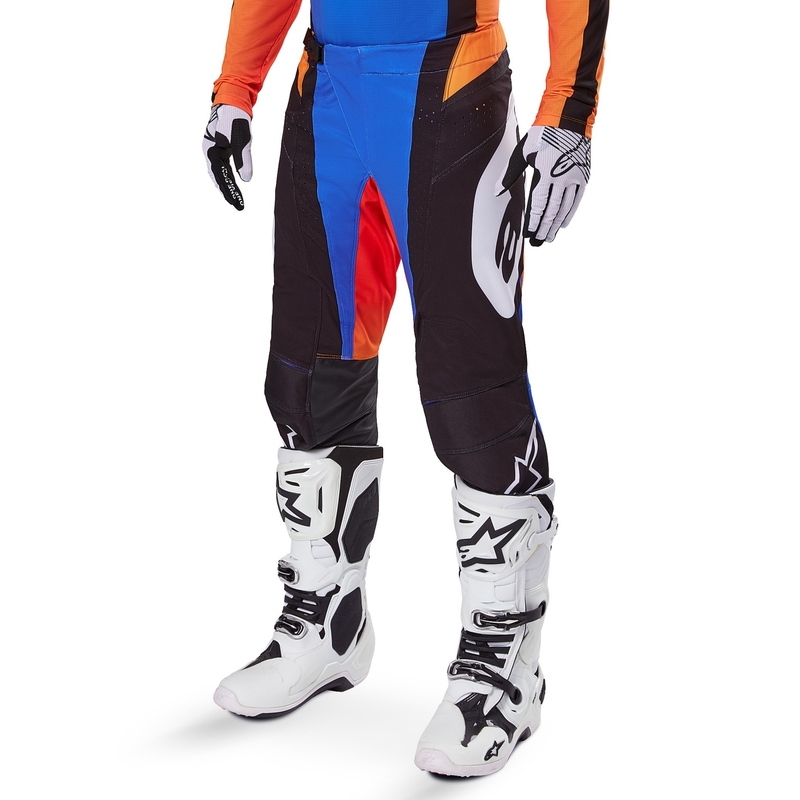 Motokrosové kalhoty Alpinestars Techstar Melt oranžovo-modré