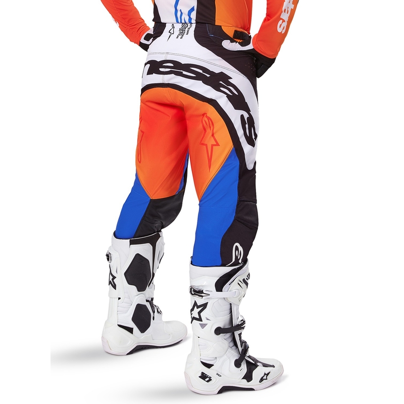 Motokrosové kalhoty Alpinestars Techstar Melt oranžovo-modré