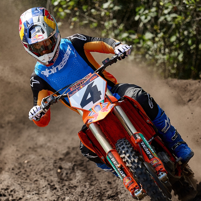 Motokrosové kalhoty Alpinestars Techstar Melt oranžovo-modré