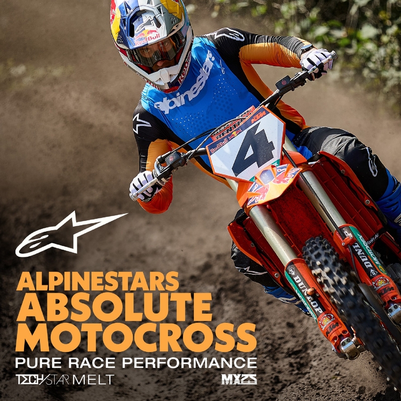 Motokrosové kalhoty Alpinestars Techstar Melt oranžovo-modré
