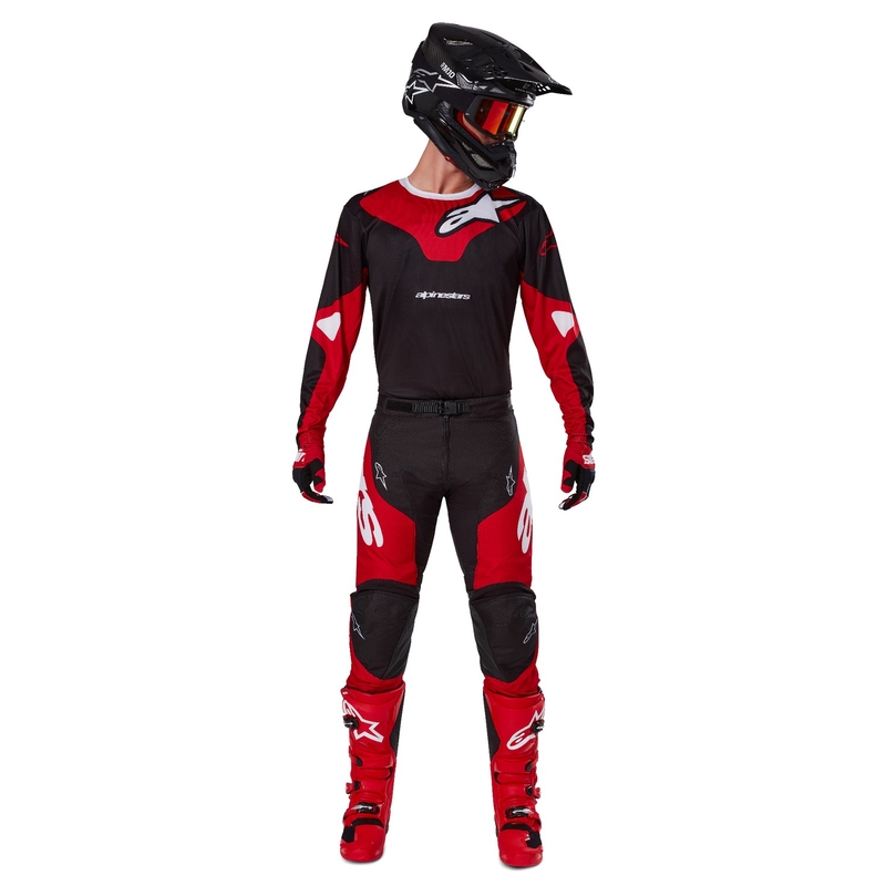 Motokrosové kalhoty Alpinestars Racer Veil černo-červené