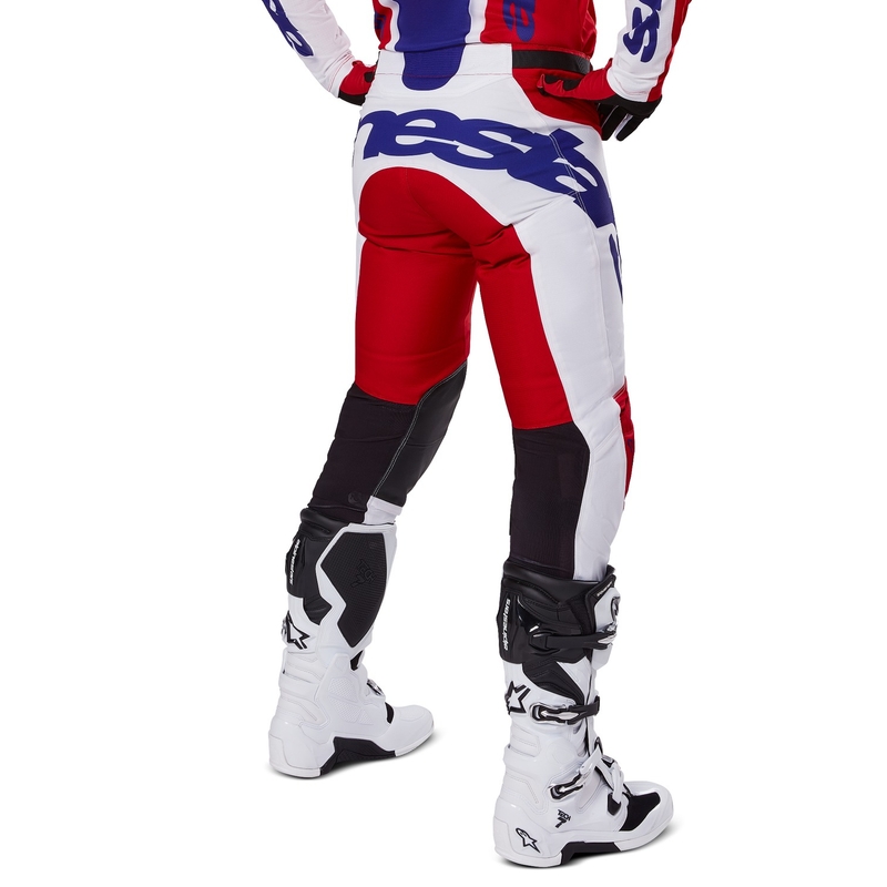 Motokrosové kalhoty Alpinestars Racer Veil červeno-bílé