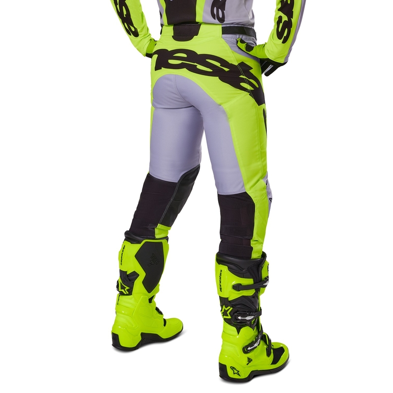 Motokrosové kalhoty Alpinestars Racer Veil šedo-fluo žluté