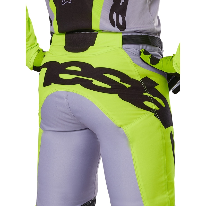 Motokrosové kalhoty Alpinestars Racer Veil šedo-fluo žluté