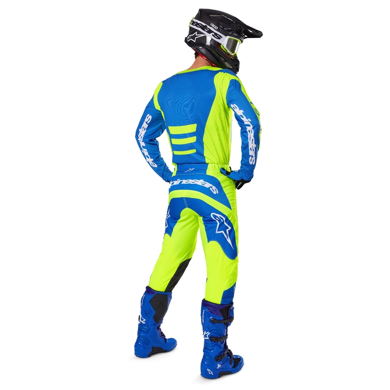 Motokrosové kalhoty Alpinestars Fluid Haul fluo žluto-modré