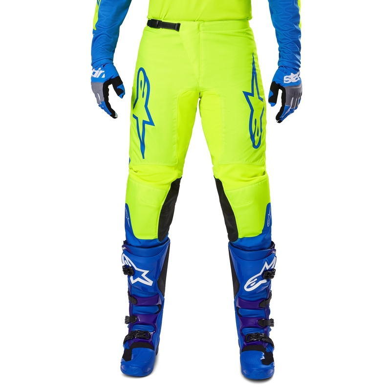 Motokrosové kalhoty Alpinestars Fluid Haul fluo žluto-modré