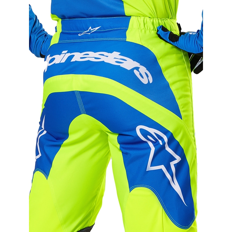 Motokrosové kalhoty Alpinestars Fluid Haul fluo žluto-modré