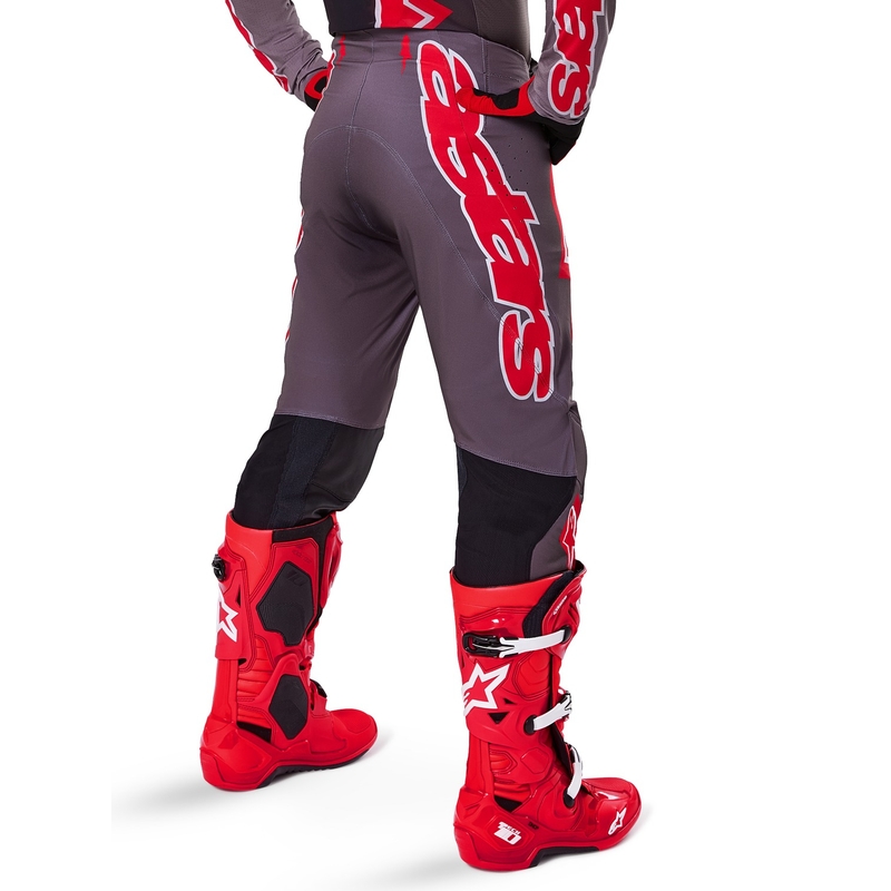 Motokrosové kalhoty Alpinestars Supertech Lipan kouřovo-červené