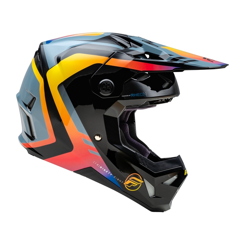 Motokrosová helma FLY Racing Formula CP černo-šedo-duhová