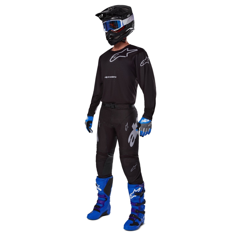 Motokrosové kalhoty Alpinestars Racer Graphite černo-šedé