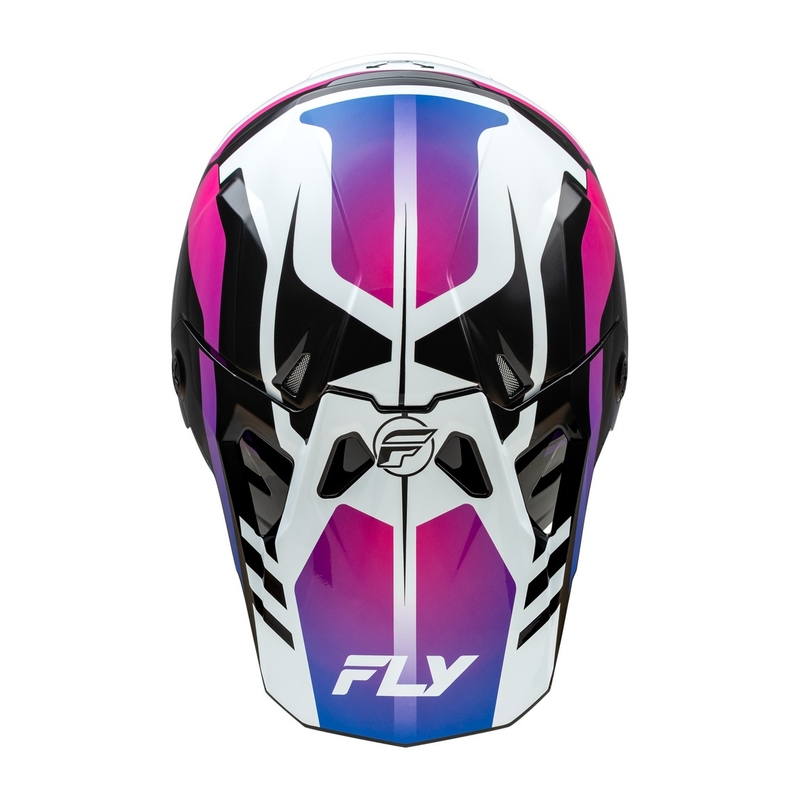 Motokrosová helma FLY Racing Formula CP bílo-černo-fialová