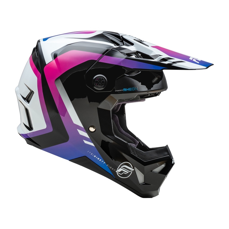 Motokrosová helma FLY Racing Formula CP bílo-černo-fialová