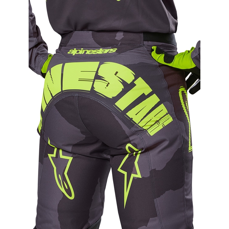 Motokrosové kalhoty Alpinestars Racer Hollow tmavá camo-fluo žluté