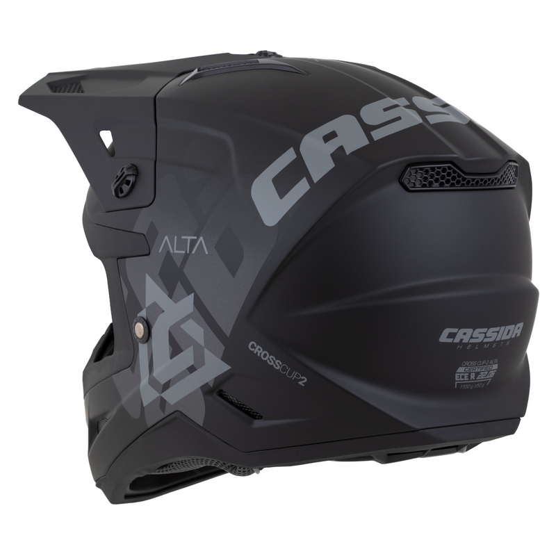 Motokrosová helma Cassida Cross Cup 2 Alta matná černo-šedá
