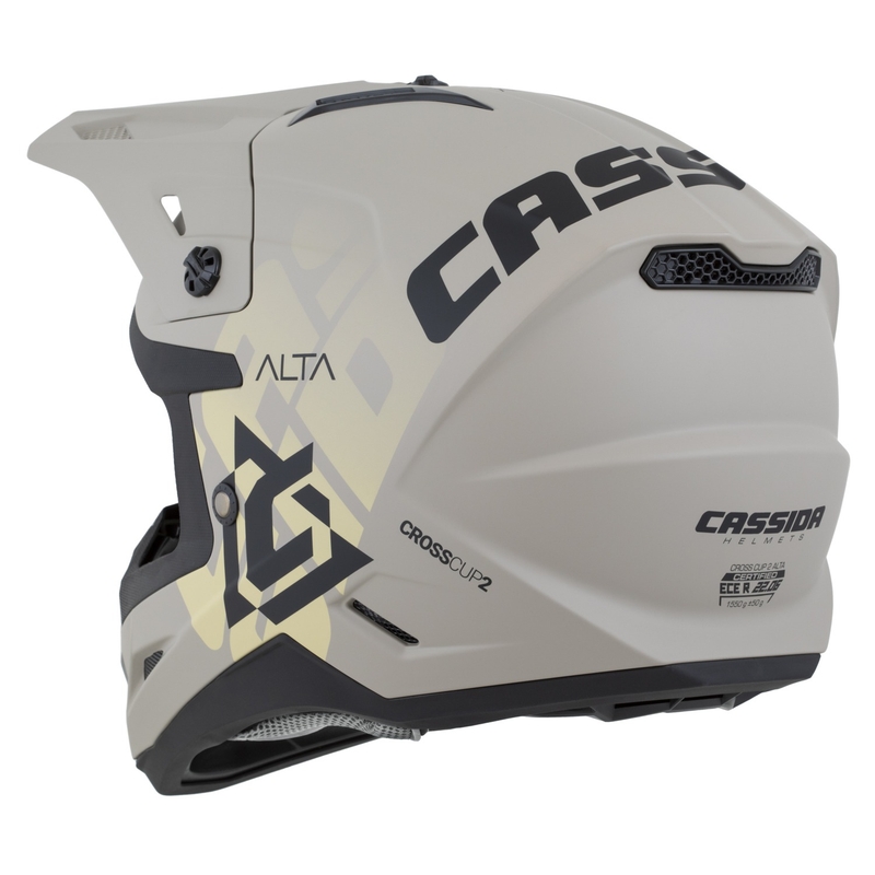 Motokrosová helma Cassida Cross Cup 2 Alta matná pískovo-šedá