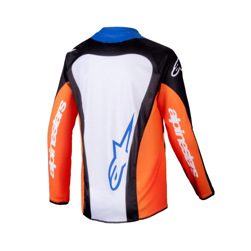 Dětský motokrosový dres Alpinestars Racer Melt oranžovo-modrý