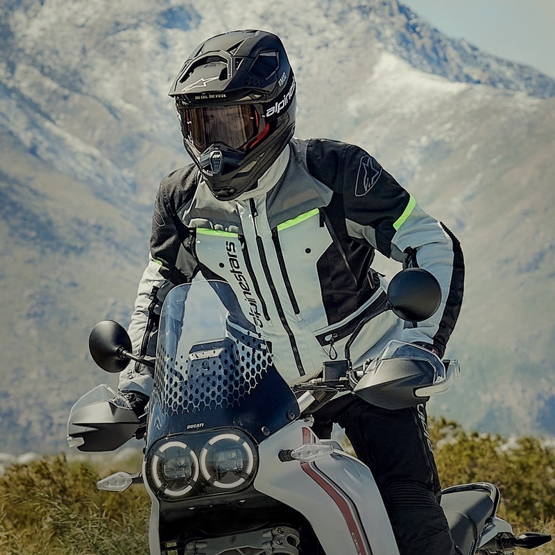 Bunda na motorku Alpinestars Bogota PRO Drystar šedo-černo-fluo žlutá