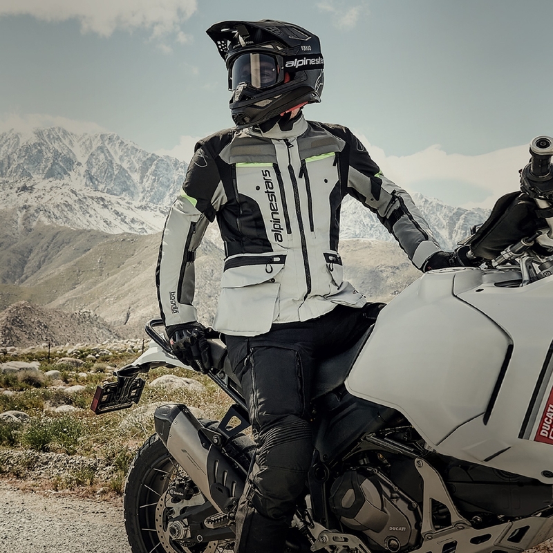 Bunda na motorku Alpinestars Bogota PRO Drystar šedo-černo-fluo žlutá