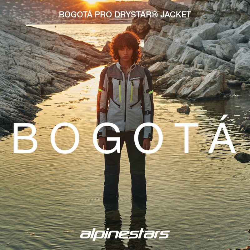 Dámská bunda na motorku Alpinestars Stella Bogota PRO Drystar šedo-černo-fluo žlutá