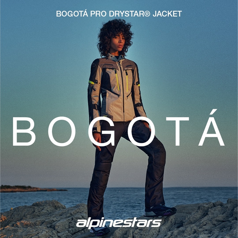 Dámská bunda na motorku Alpinestars Stella Bogota PRO Drystar šedo-černo-fluo žlutá
